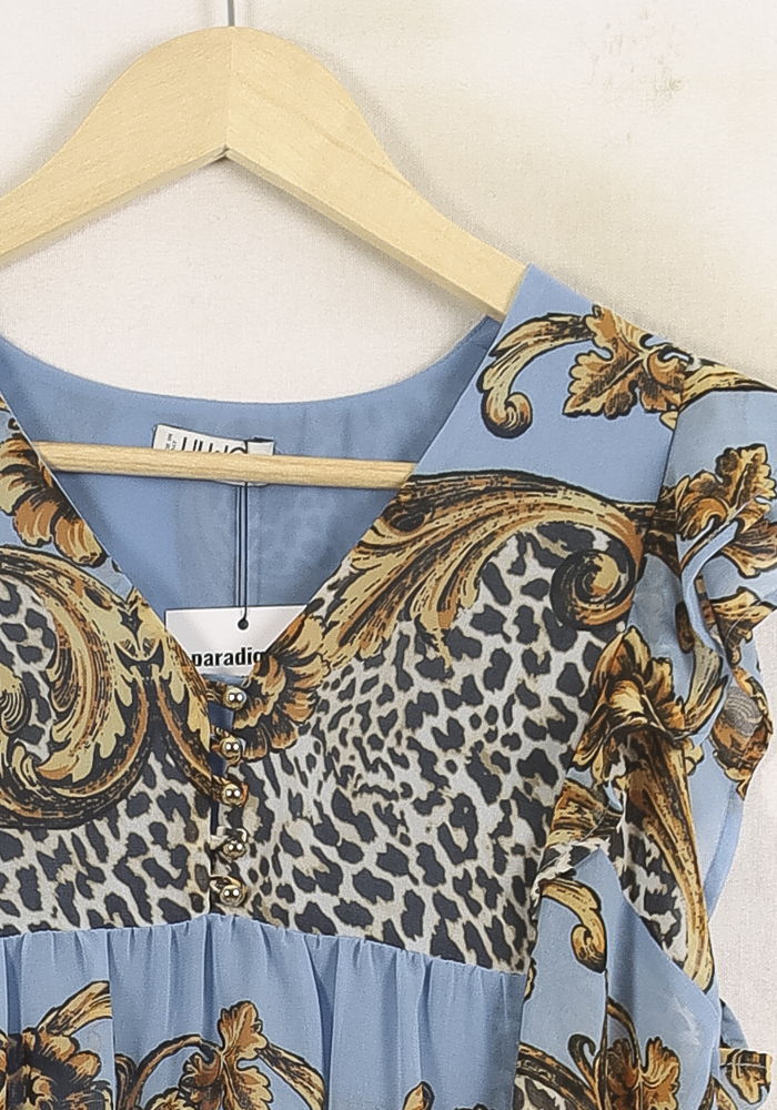 Blouse Bleue et Beige - Taille L/40 de la marque Liu Jo | PARAD75182 - Vendu par Paradigme - Image 3