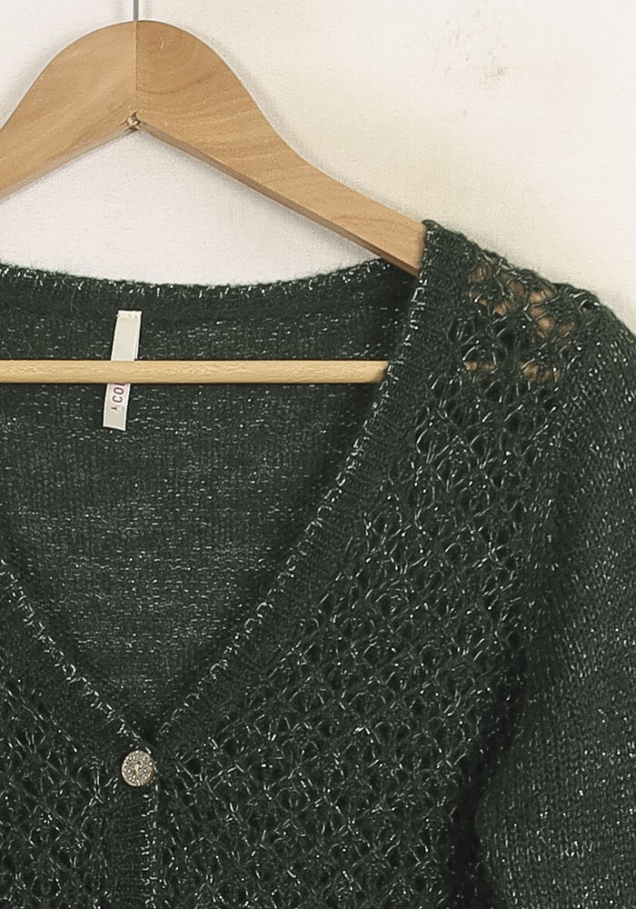 Cardigan Vert - Taille S/36 de la marque I.Code | PARAD75191 - Vendu par Paradigme - Image 3