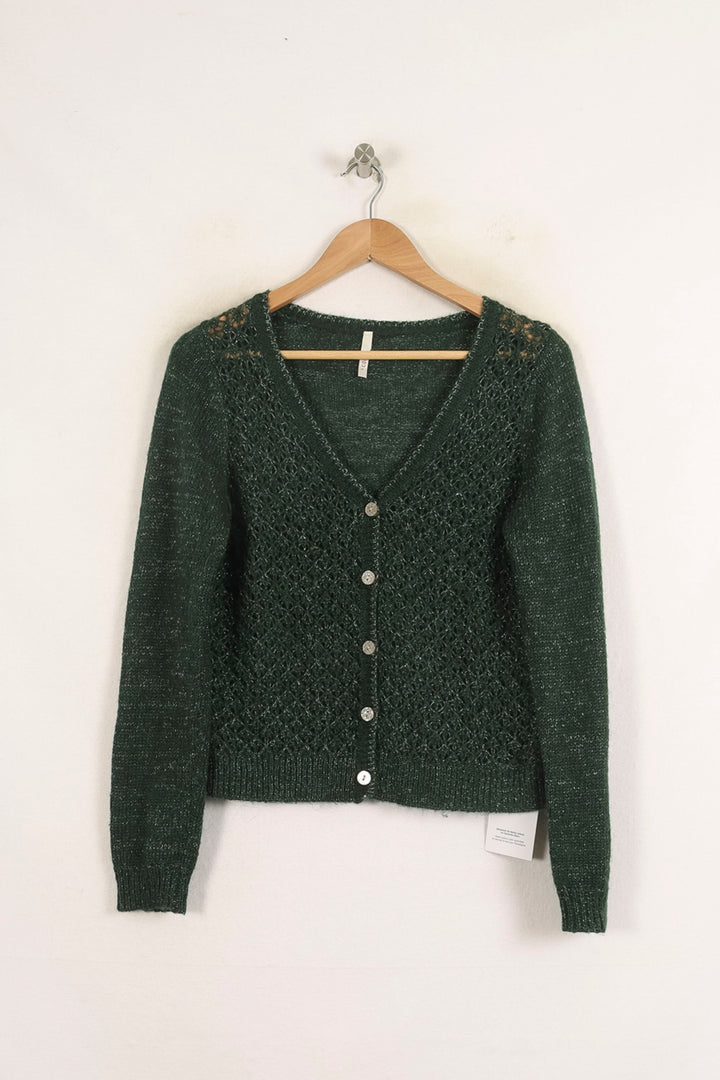 Cardigan Vert - Taille S/36 de la marque I.Code | PARAD75191 - Vendu par Paradigme - Image 2