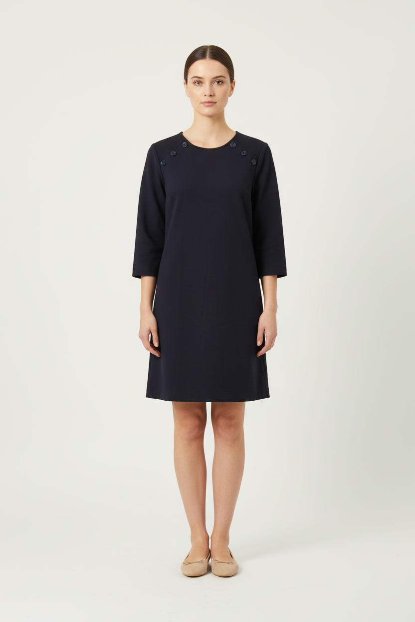 Robe Droite Bleue - Taille M/38 de la marque La Fée Maraboutée | PARAD75208 - Vendu par Paradigme - Image 1