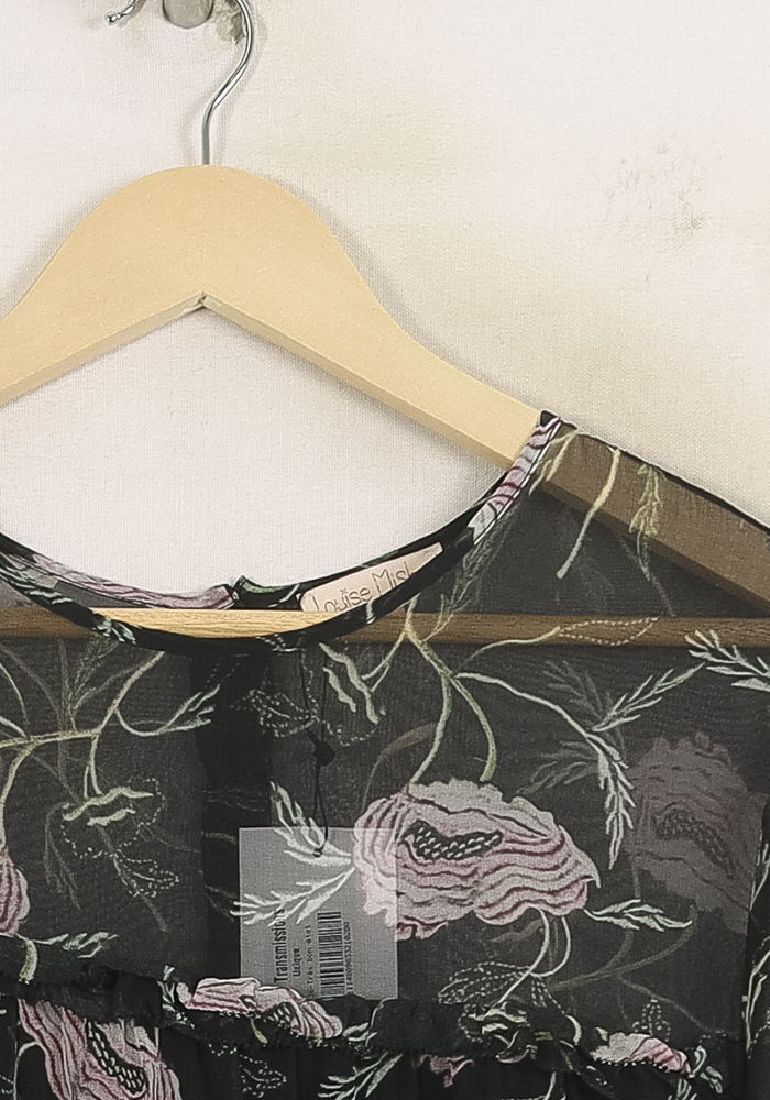 Blouse Noire et Rose - Taille S/36 de la marque Louise Misha | PARAD75221 - Vendu par Paradigme - Image 3