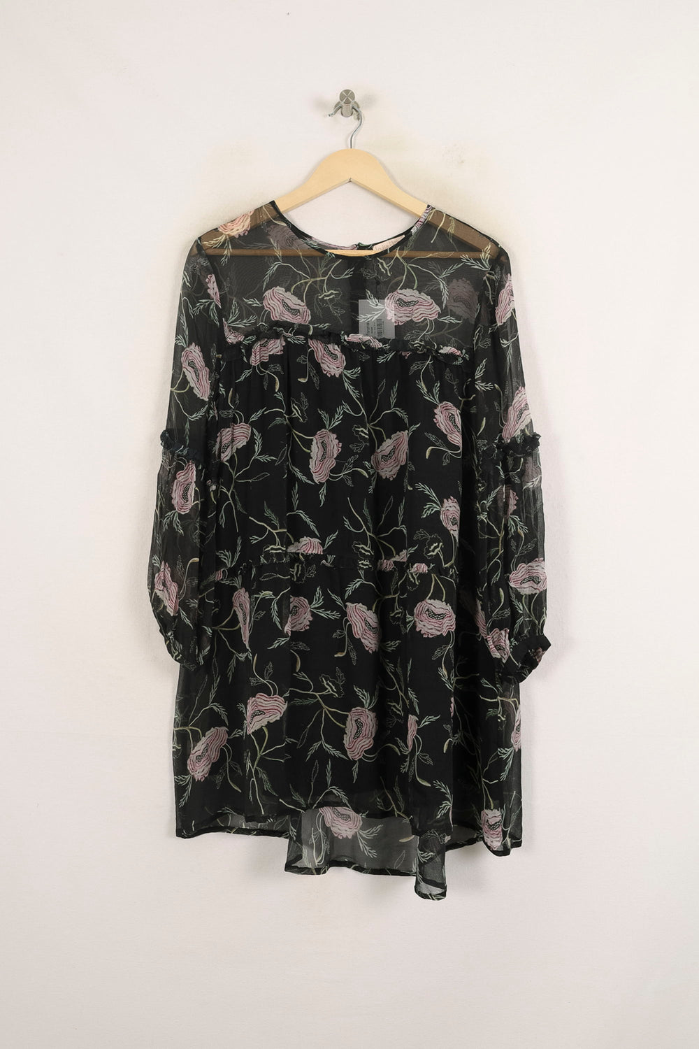 Blouse Noire et Rose - Taille S/36 de la marque Louise Misha | PARAD75221 - Vendu par Paradigme - Image 2