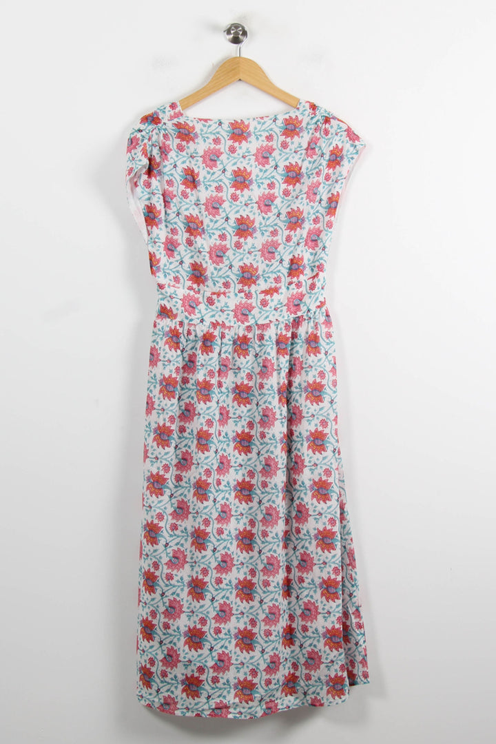Robe Longue Blanche et Rose - Taille S/36 de la marque Louise Misha | PARAD75223 - Vendu par Paradigme - Image 4