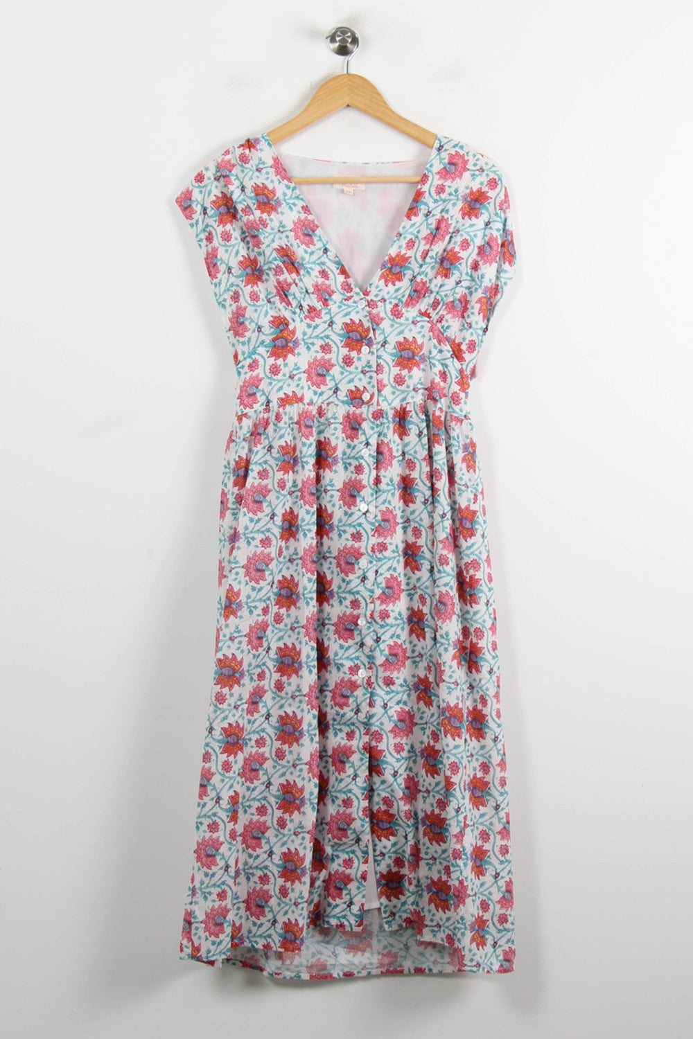 Robe Longue Blanche et Rose - Taille S/36 de la marque Louise Misha | PARAD75223 - Vendu par Paradigme - Image 2
