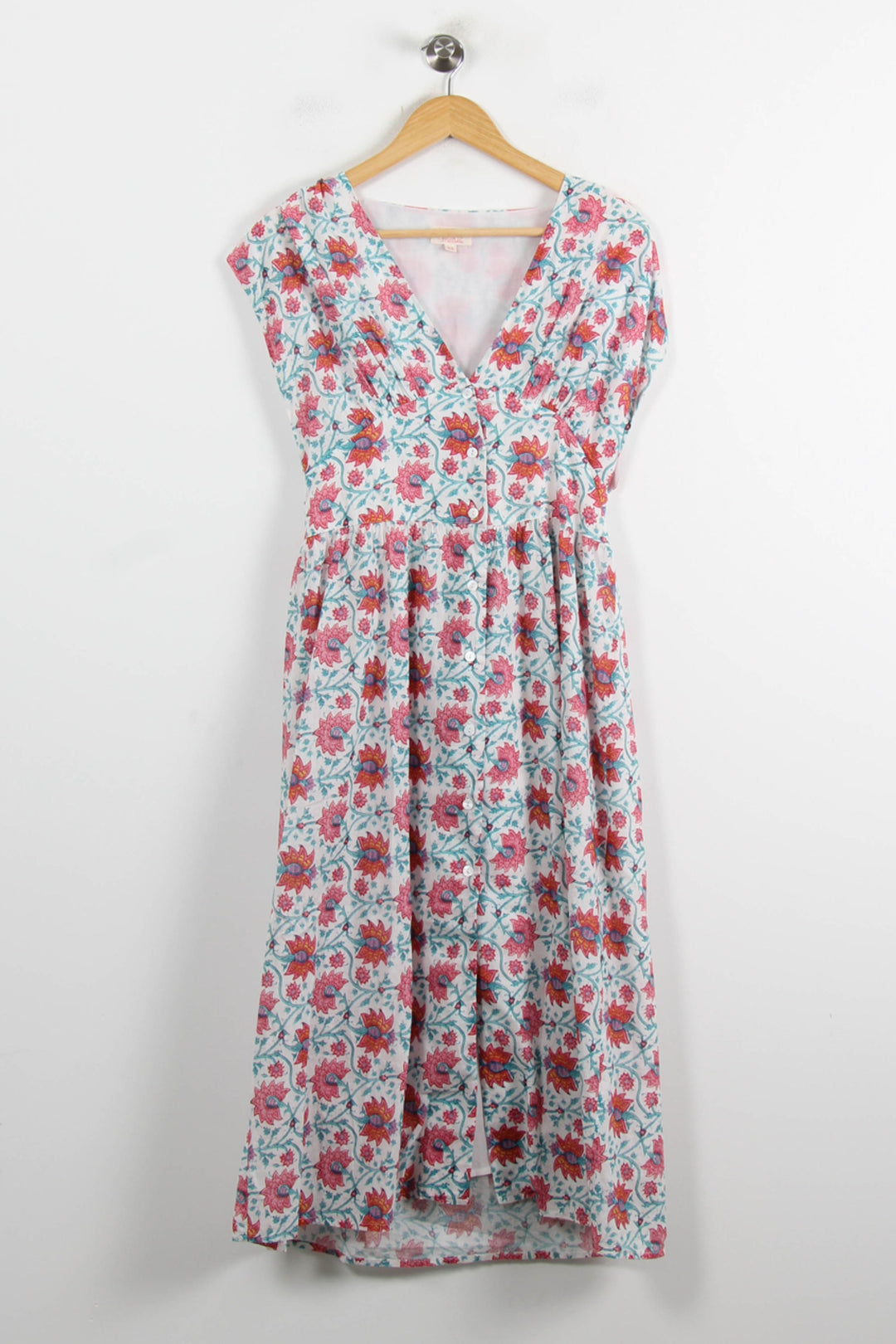 Robe Longue Blanche et Rose - Taille S/36 de la marque Louise Misha | PARAD75223 - Vendu par Paradigme - Image 2