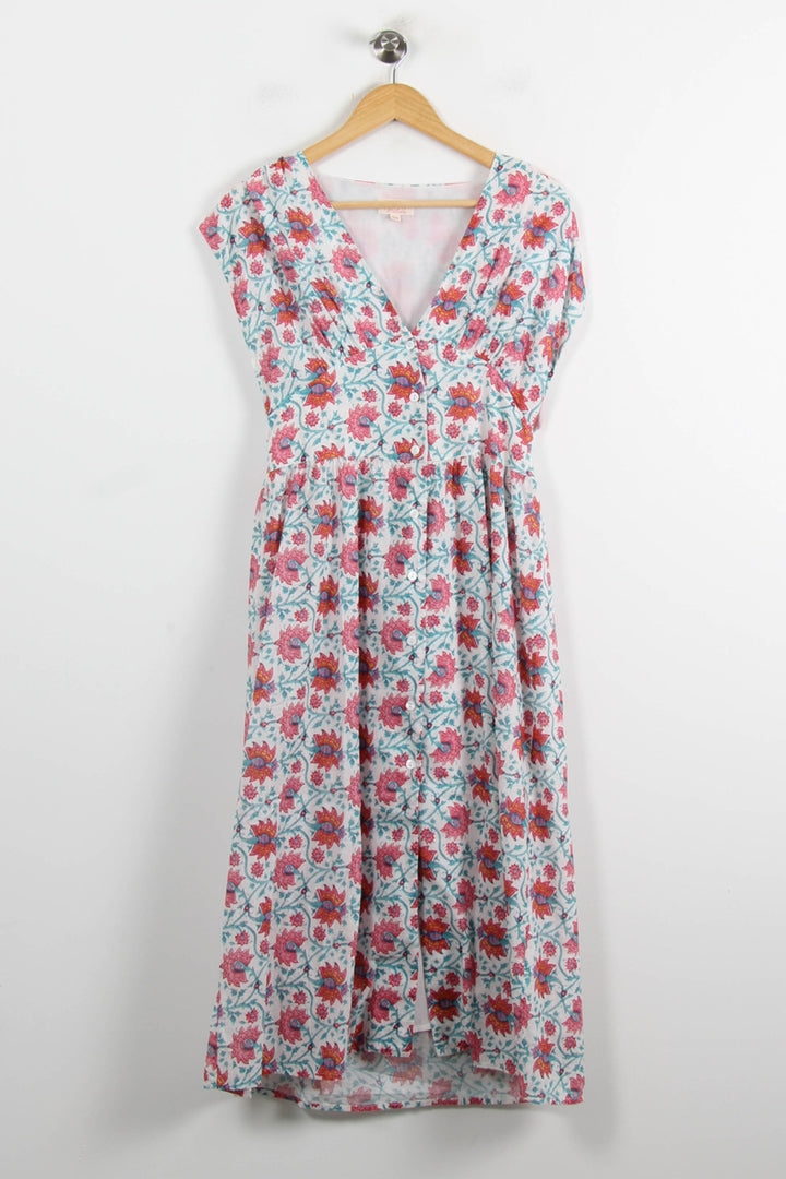 Robe Longue Blanche et Rose - Taille S/36 de la marque Louise Misha | PARAD75223 - Vendu par Paradigme - Image 2