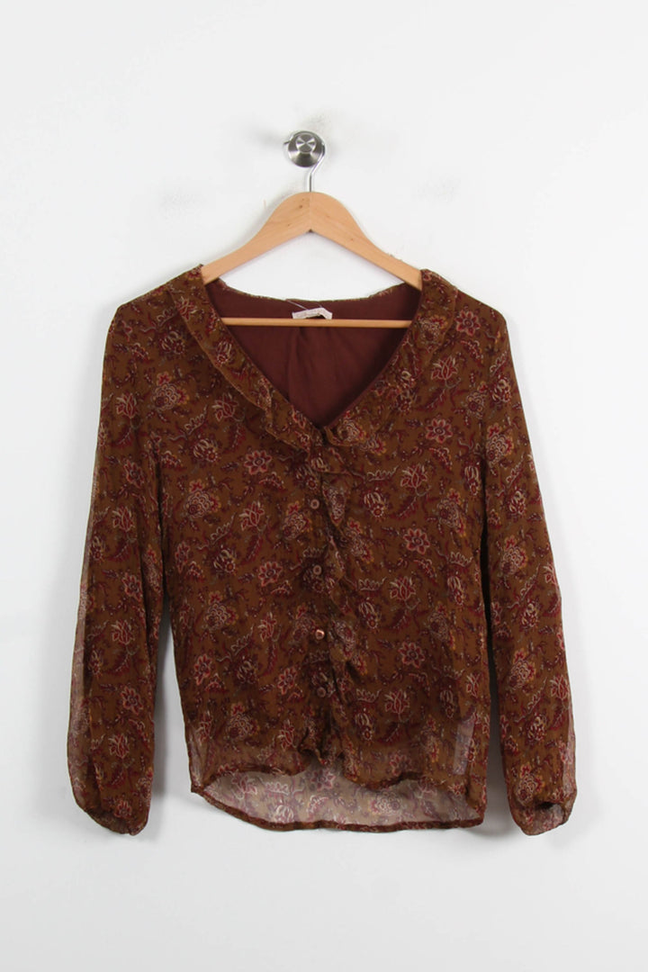 Blouse Marron - Taille XS/34 de la marque Louise Misha | PARAD75230 - Vendu par Paradigme - Image 2