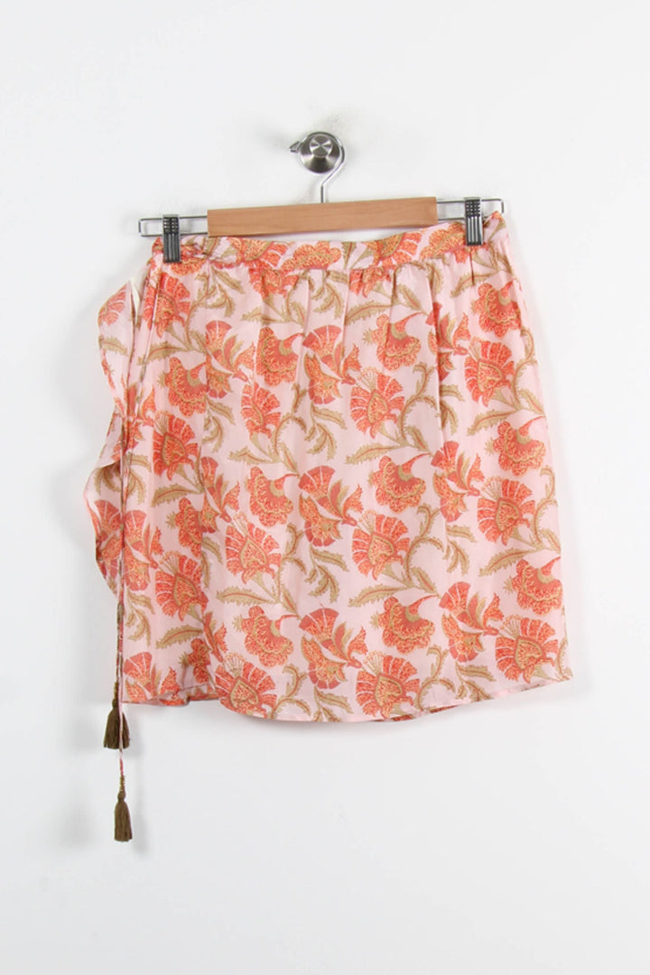 Jupe Imprimée Rose et Orange - Taille L/40 de la marque Louise Misha | PARAD75233 - Vendu par Paradigme - Image 4