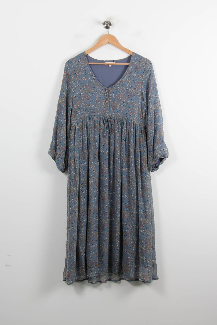 Robe Fleurie Bleue - Taille S/36 de la marque Louise Misha | PARAD75234 - Vendu par Paradigme - Image 2