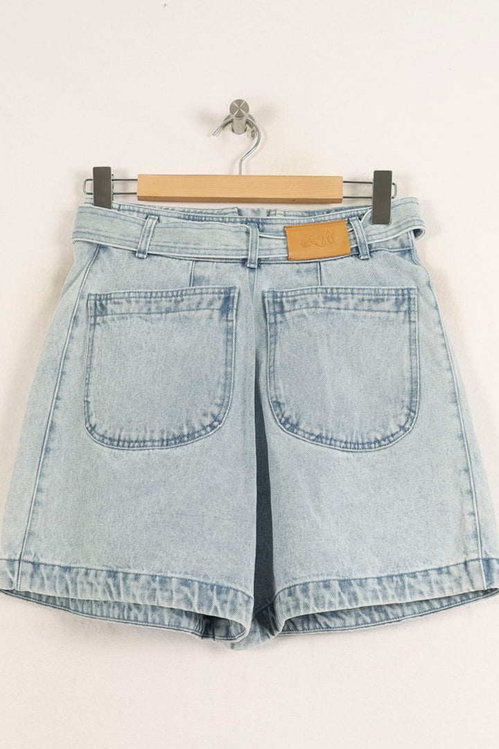 Short en Jean Bleu - Taille M/38 de la marque Louise Misha | PARAD75236 - Vendu par Paradigme - Image 4