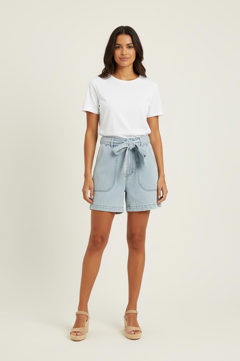 Short en Jean Bleu - Taille M/38 de la marque Louise Misha | PARAD75236 - Vendu par Paradigme - Image 1