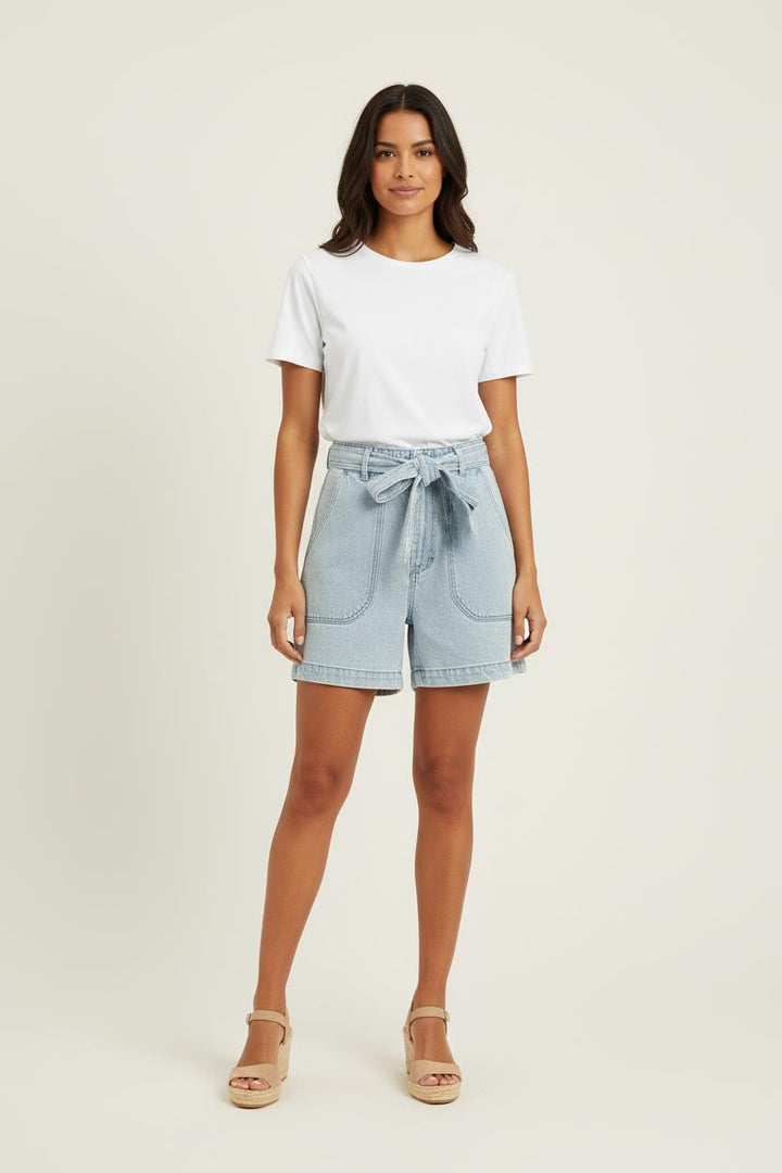 Short en Jean Bleu - Taille M/38 de la marque Louise Misha | PARAD75236 - Vendu par Paradigme - Image 1