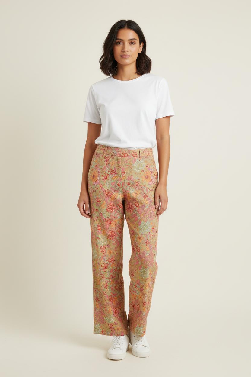Pantalon Large Jaune et Rose - Taille XS/34 de la marque Louise Misha | PARAD75241 - Vendu par Paradigme - Image 1