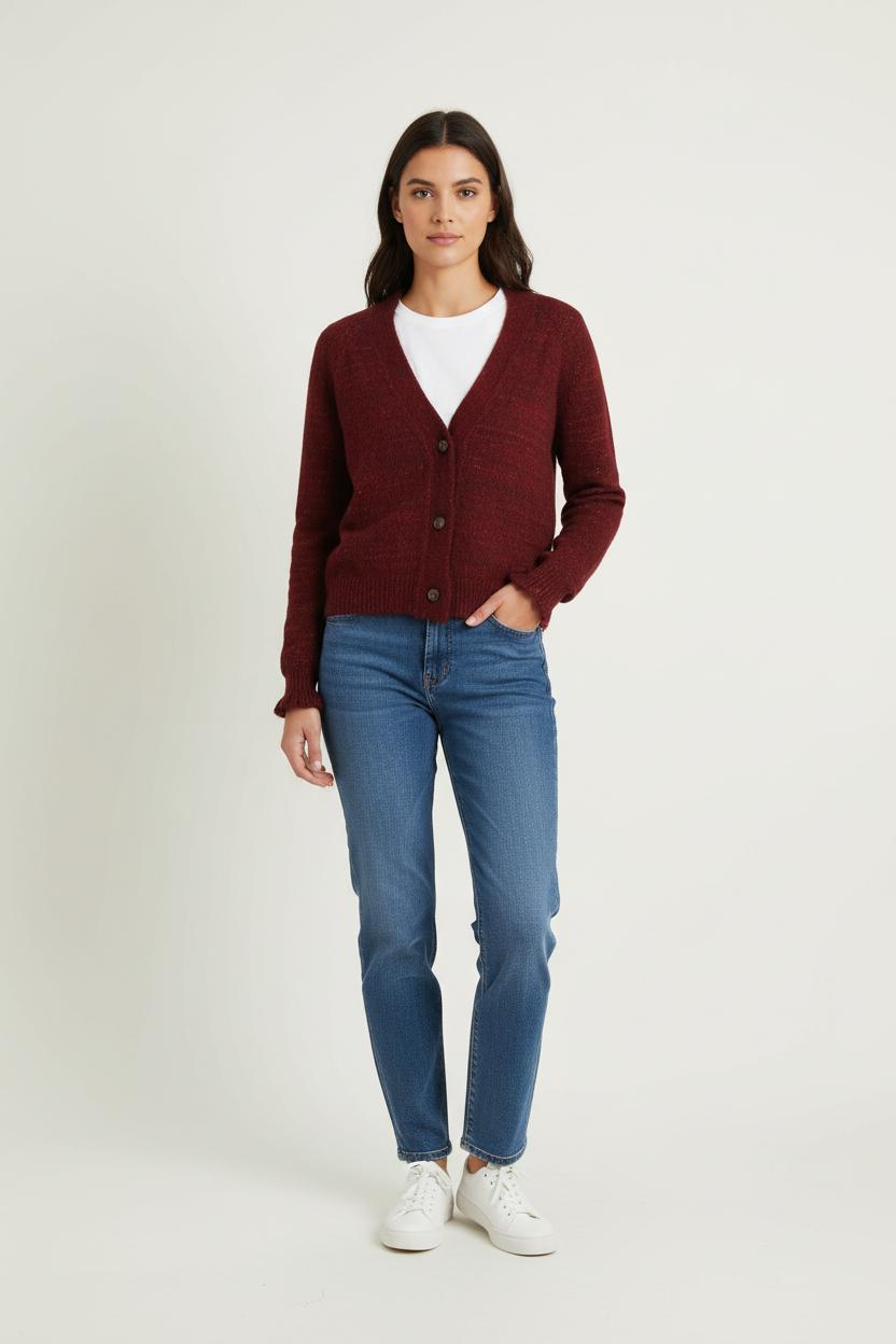 Cardigan Bordeaux - Taille XS/34 de la marque Louise Misha | PARAD75243 - Vendu par Paradigme - Image 1