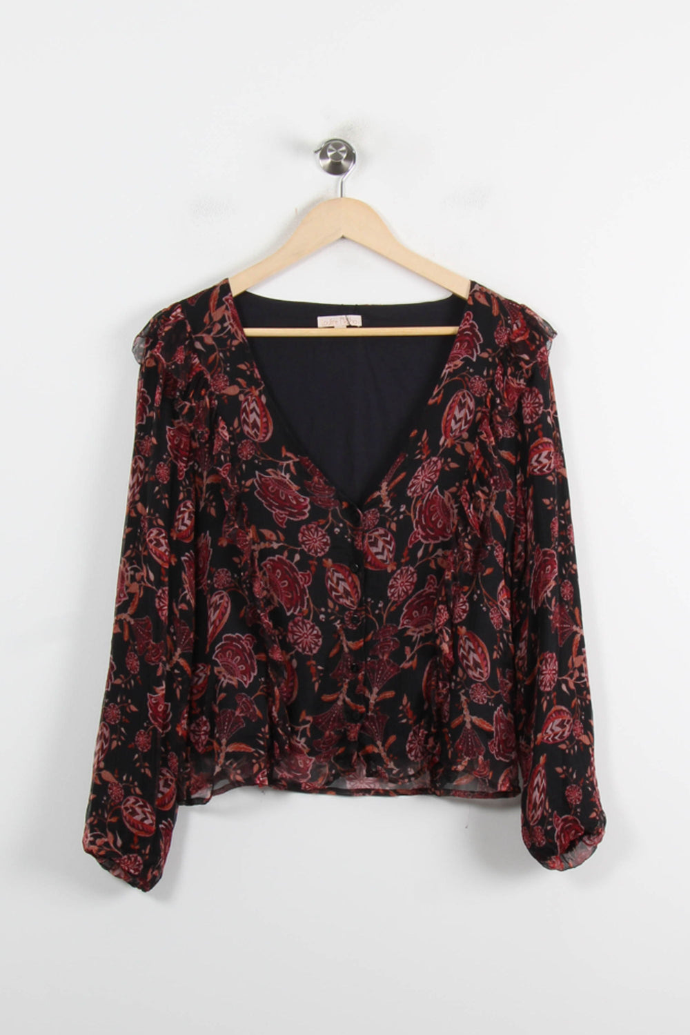 Blouse Noire et Rouge - Taille M/38 de la marque Louise Misha | PARAD75251 - Vendu par Paradigme - Image 2