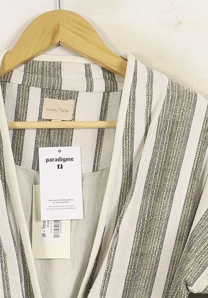 Kimono Blanc et Vert - Taille S/36 de la marque Louise Misha | PARAD75252 - Vendu par Paradigme - Image 3