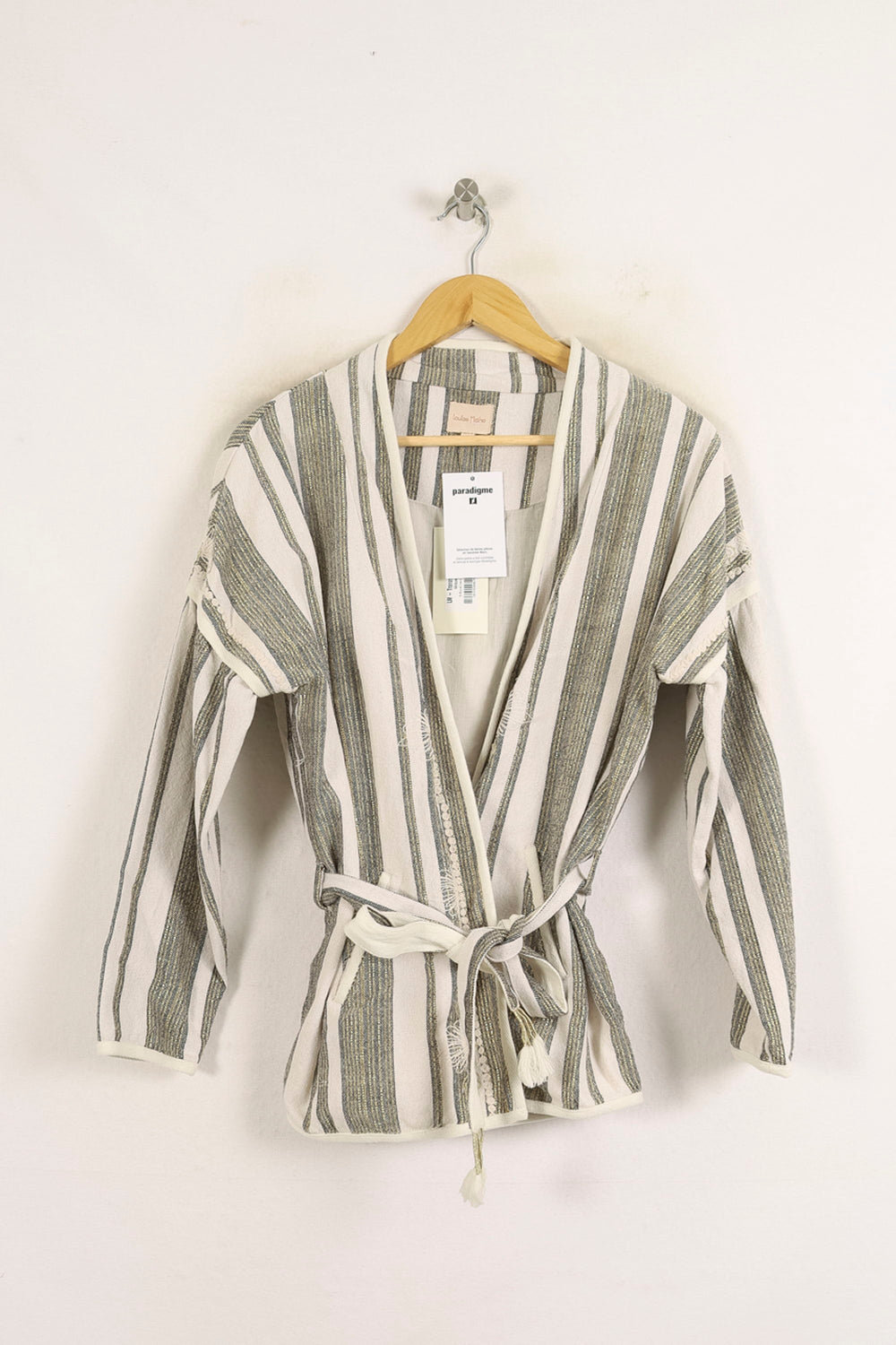 Kimono Blanc et Vert - Taille S/36 de la marque Louise Misha | PARAD75252 - Vendu par Paradigme - Image 2