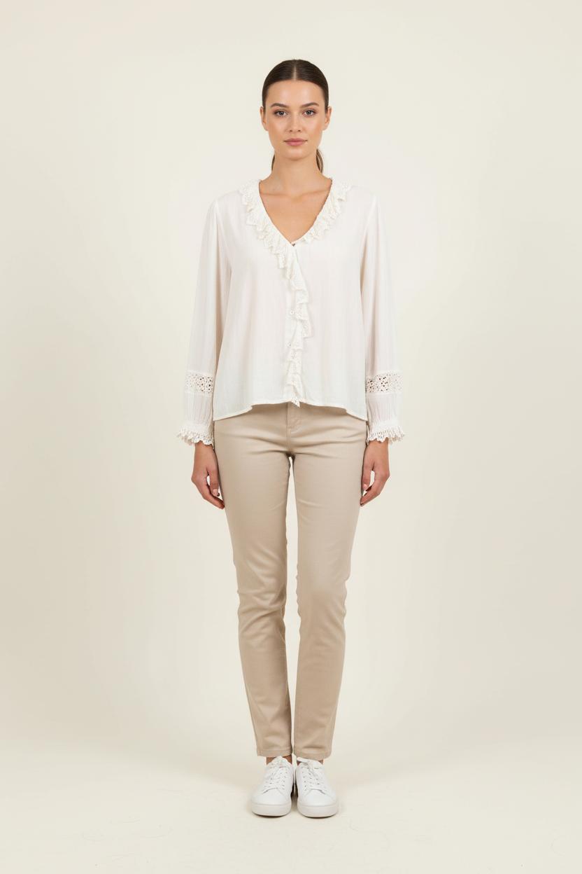 Blouse Blanche - Taille XL/42 de la marque Louise Misha | PARAD75254 - Vendu par Paradigme - Image 1