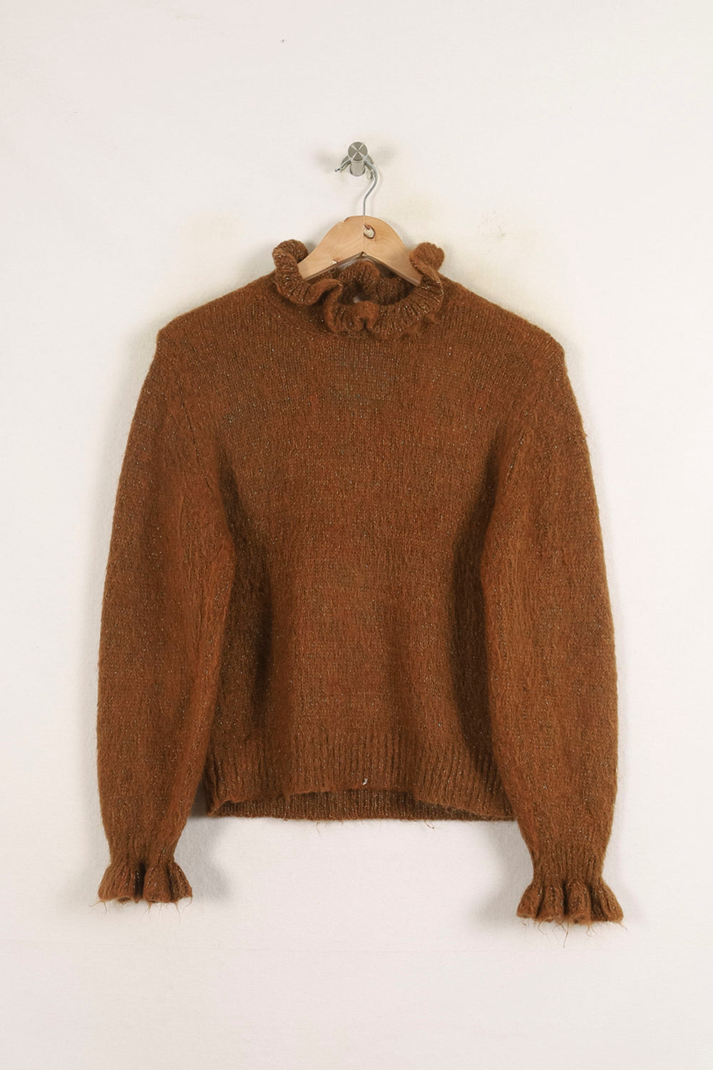 Pull Col Volant Marron - Taille S/36 de la marque Louise Misha | PARAD75256 - Vendu par Paradigme - Image 2