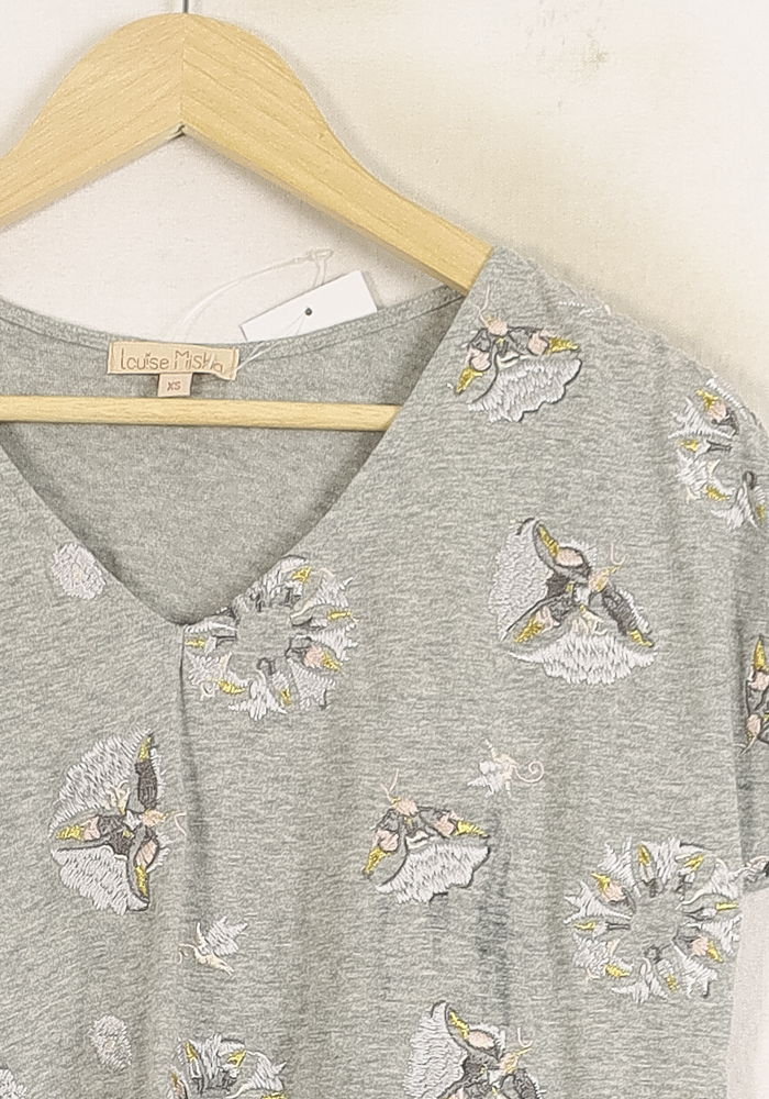 Tee-shirt Gris - Taille XS/34 de la marque Louise Misha | PARAD75257 - Vendu par Paradigme - Image 3