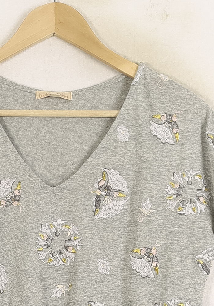 Tee-shirt Gris - Taille S/36 de la marque Louise Misha | PARAD75258 - Vendu par Paradigme - Image 3