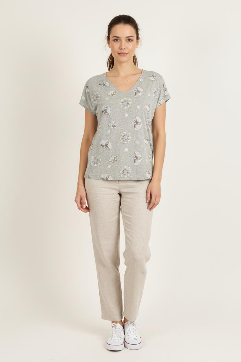 Tee-shirt Gris - Taille S/36 de la marque Louise Misha | PARAD75258 - Vendu par Paradigme - Image 1