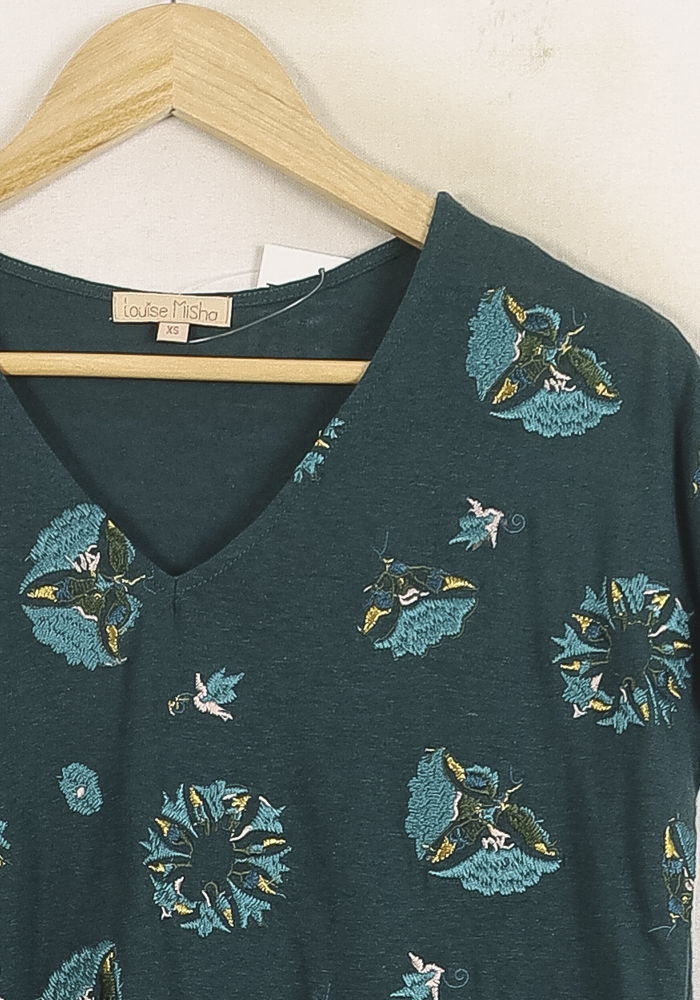 Tee-shirt Vert - Taille XS/34 de la marque Louise Misha | PARAD75259 - Vendu par Paradigme - Image 3