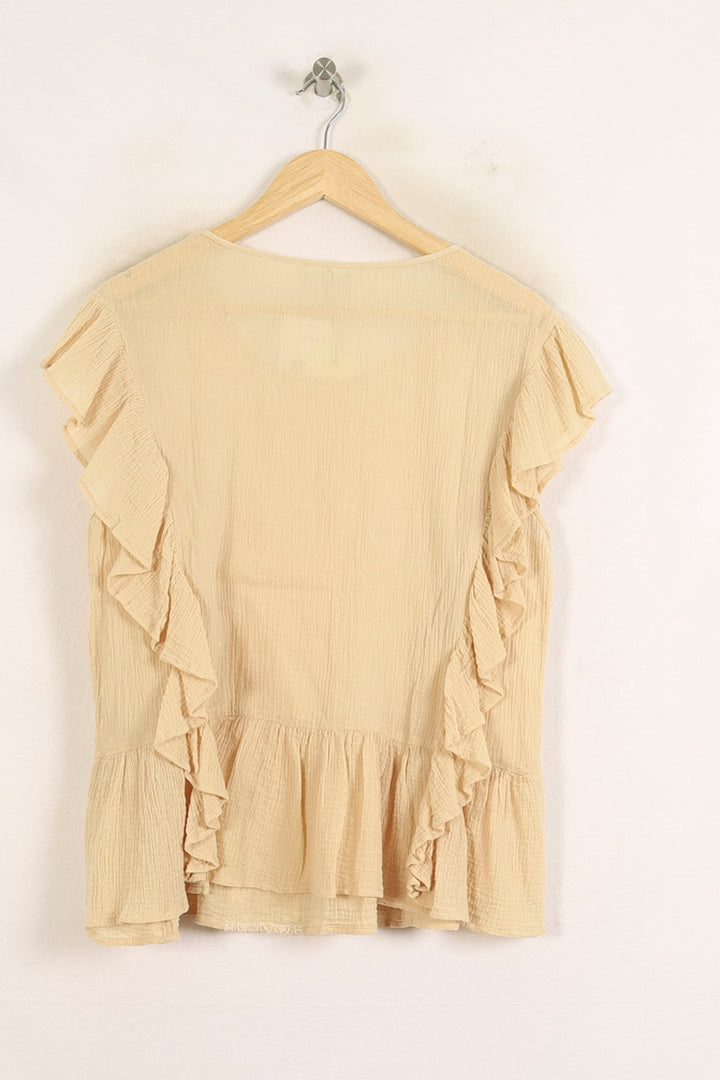 Blouse Beige - Taille L/40 de la marque Louise Misha | PARAD75262 - Vendu par Paradigme - Image 4