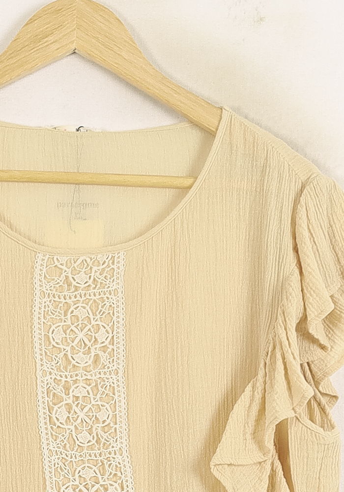Blouse Beige - Taille L/40 de la marque Louise Misha | PARAD75262 - Vendu par Paradigme - Image 3
