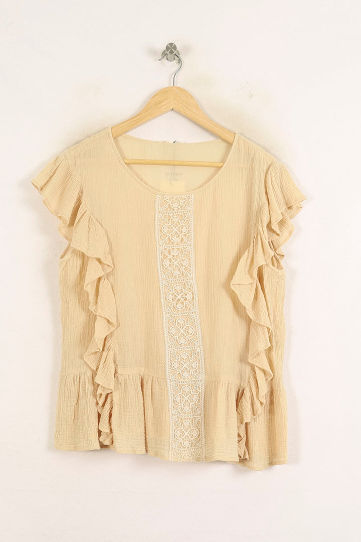 Blouse Beige - Taille L/40 de la marque Louise Misha | PARAD75262 - Vendu par Paradigme - Image 2