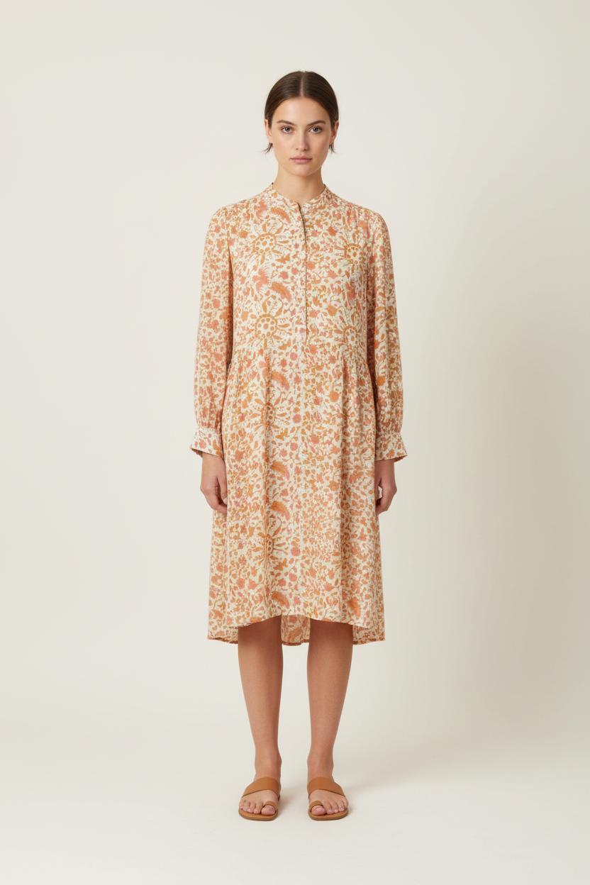 Robe Courte Beige et Orange - Taille L/40 de la marque Louise Misha | PARAD75276 - Vendu par Paradigme - Image 1