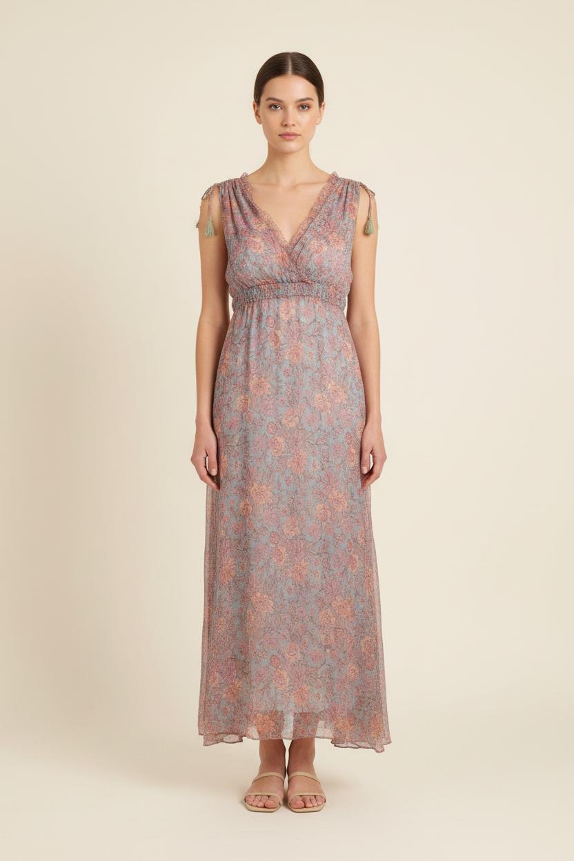 Robe Longue Multicolore - Taille L/40 de la marque Louise Misha | PARAD75279 - Vendu par Paradigme - Image 1