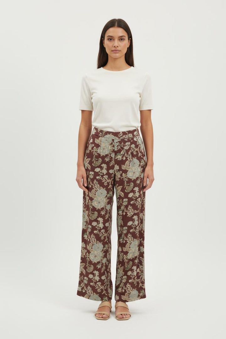 Pantalon Large Marron et Beige - Taille M/38 de la marque Louise Misha | PARAD75281 - Vendu par Paradigme - Image 1