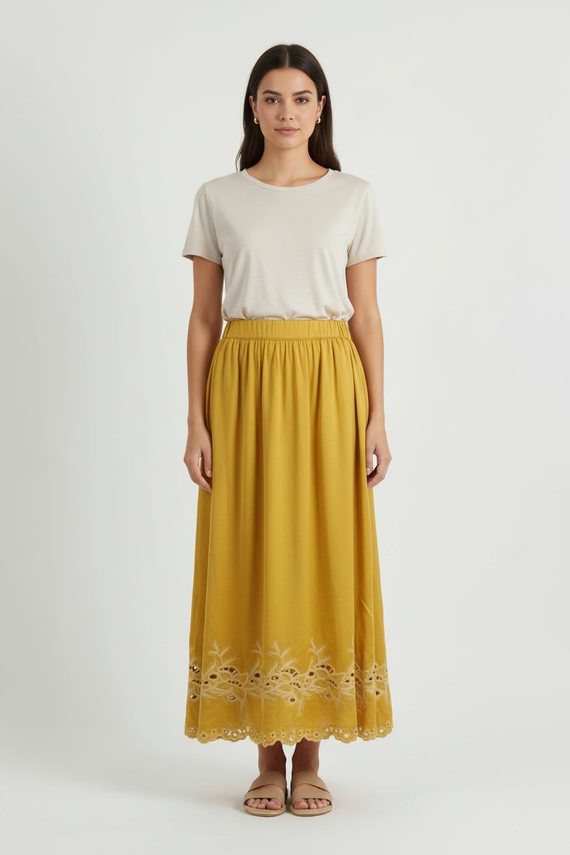 Jupe Longue Jaune - Taille S/36 de la marque Louise Misha | PARAD75282 - Vendu par Paradigme - Image 1