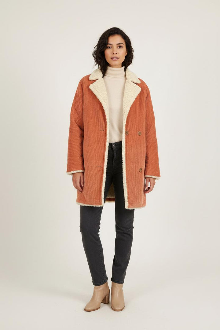 Manteau Orange et Écru - Taille S/36 de la marque Louise Misha | PARAD75284 - Vendu par Paradigme - Image 1