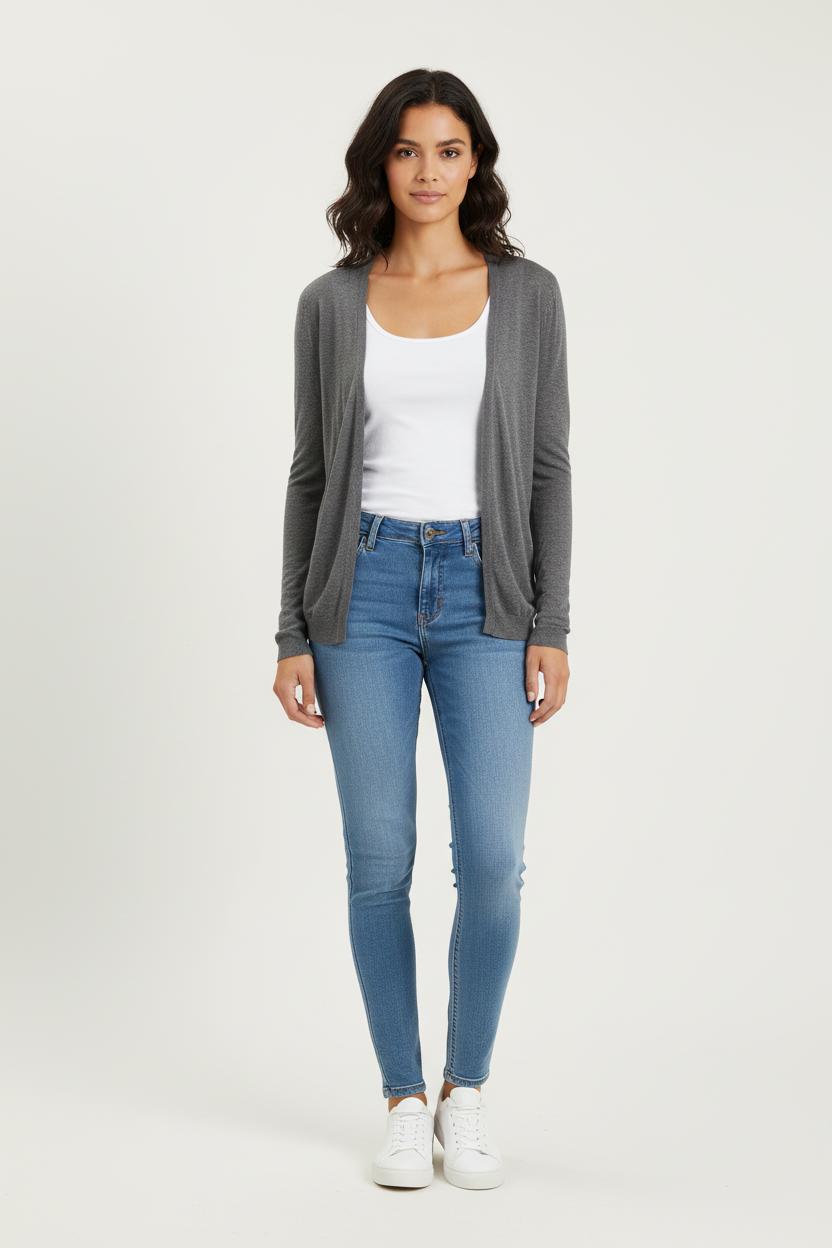 Cardigan Gris - Taille S/36 de la marque American Vintage | PARAD75289 - Vendu par Paradigme - Image 1