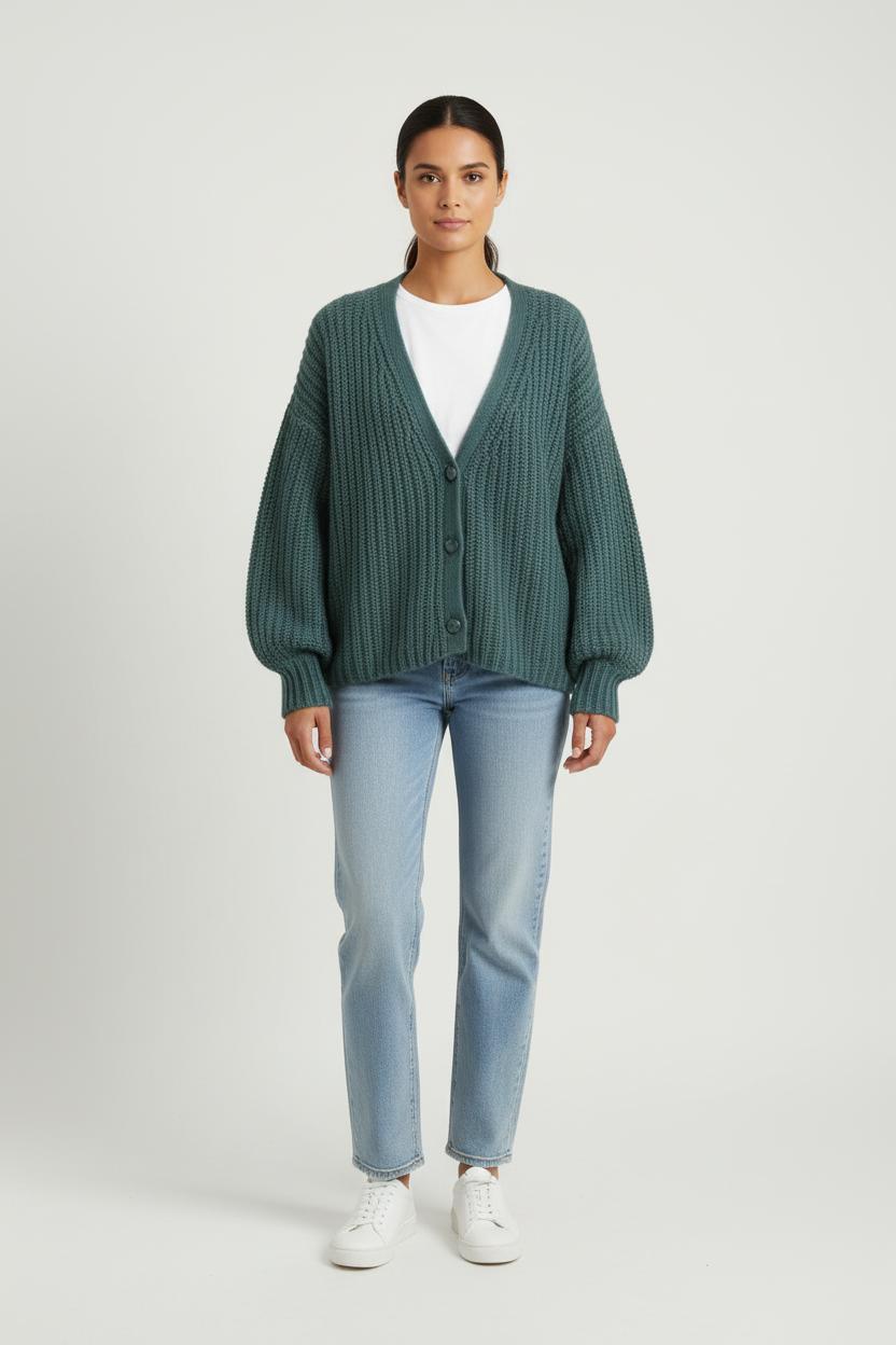 Cardigan Vert - Taille XS/34 de la marque Sézane | PARAD75293 - Vendu par Paradigme - Image 1