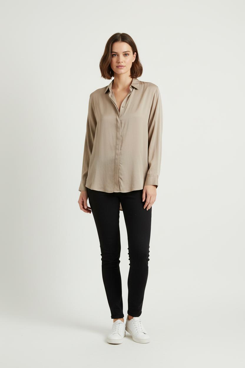 Chemise Beige - Taille XS/34 de la marque Sessùn | PARAD75295 - Vendu par Paradigme - Image 1