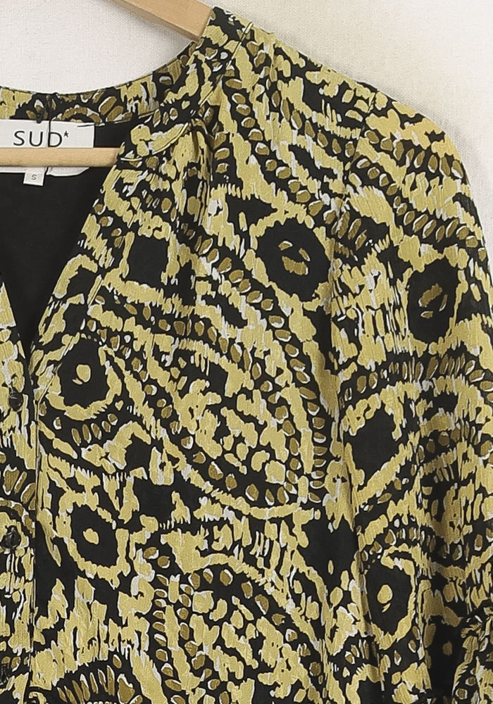Robe Midi Jaune et Noire - Taille S/36 de la marque Sud express | PARAD75306 - Vendu par Paradigme - Image 3