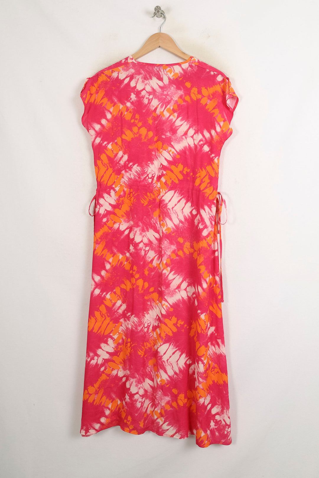 Robe Longue Rose Orange et Blanche - Taille S/36 de la marque La Fée Maraboutée | PARAD75315 - Vendu par Paradigme - Image 4