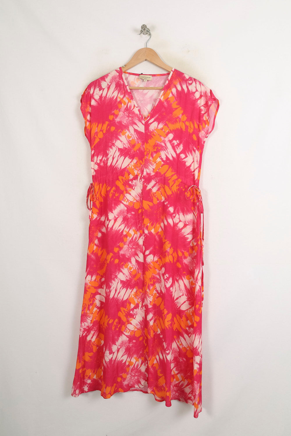 Robe Longue Rose Orange et Blanche - Taille S/36 de la marque La Fée Maraboutée | PARAD75315 - Vendu par Paradigme - Image 2