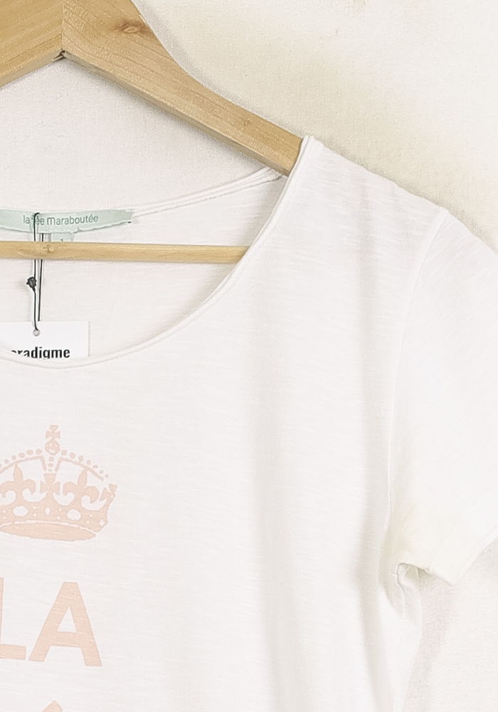 Tee-shirt Blanc - Taille S/36 de la marque La Fée Maraboutée | PARAD75332 - Vendu par Paradigme - Image 3