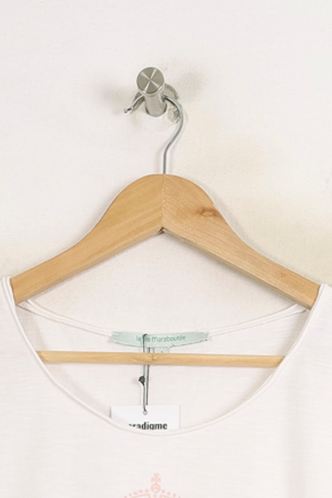 Tee-shirt Blanc - Taille S/36 de la marque La Fée Maraboutée | PARAD75332 - Vendu par Paradigme - Image 2