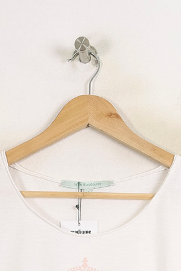 Tee-shirt Blanc - Taille S/36 de la marque La Fée Maraboutée | PARAD75332 - Vendu par Paradigme - Image 2