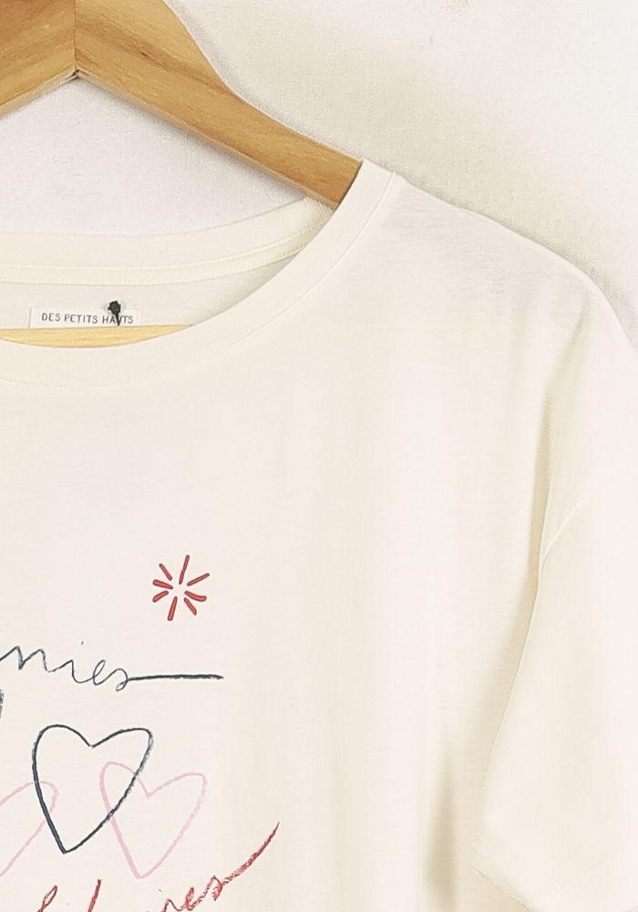 Tee-shirt Blanc - Taille XS/34 de la marque Des petits hauts | PARAD75337 - Vendu par Paradigme - Image 3