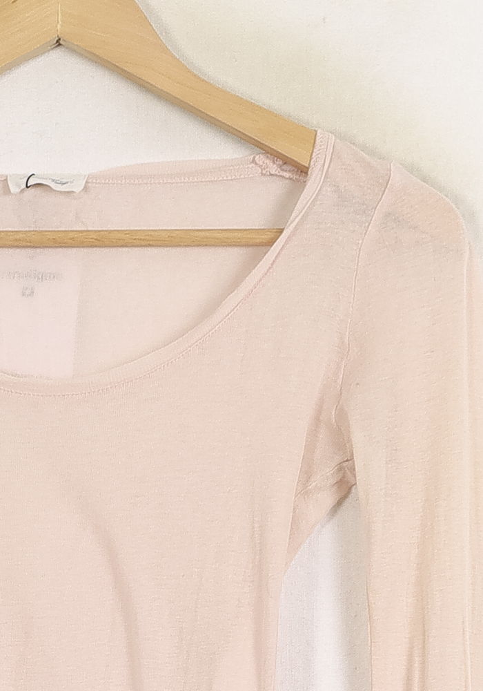 T-shirt Rose - Taille XS/34 de la marque American Vintage | PARAD75339 - Vendu par Paradigme - Image 3