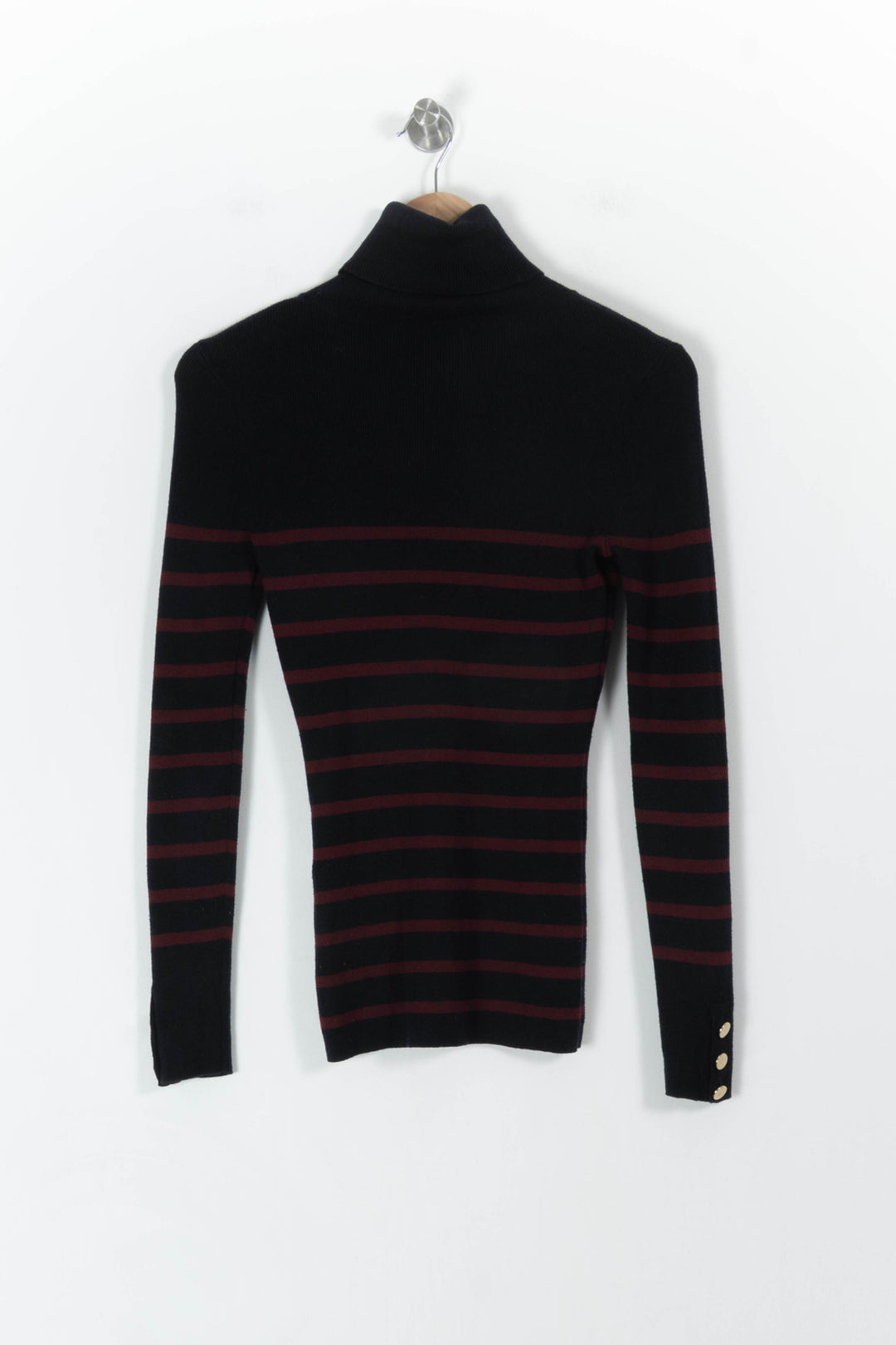 Pull Rayé Noir et Bordeaux - Taille S/36 de la marque Vanessa Bruno | PARAD75374 - Vendu par Paradigme - Image 4