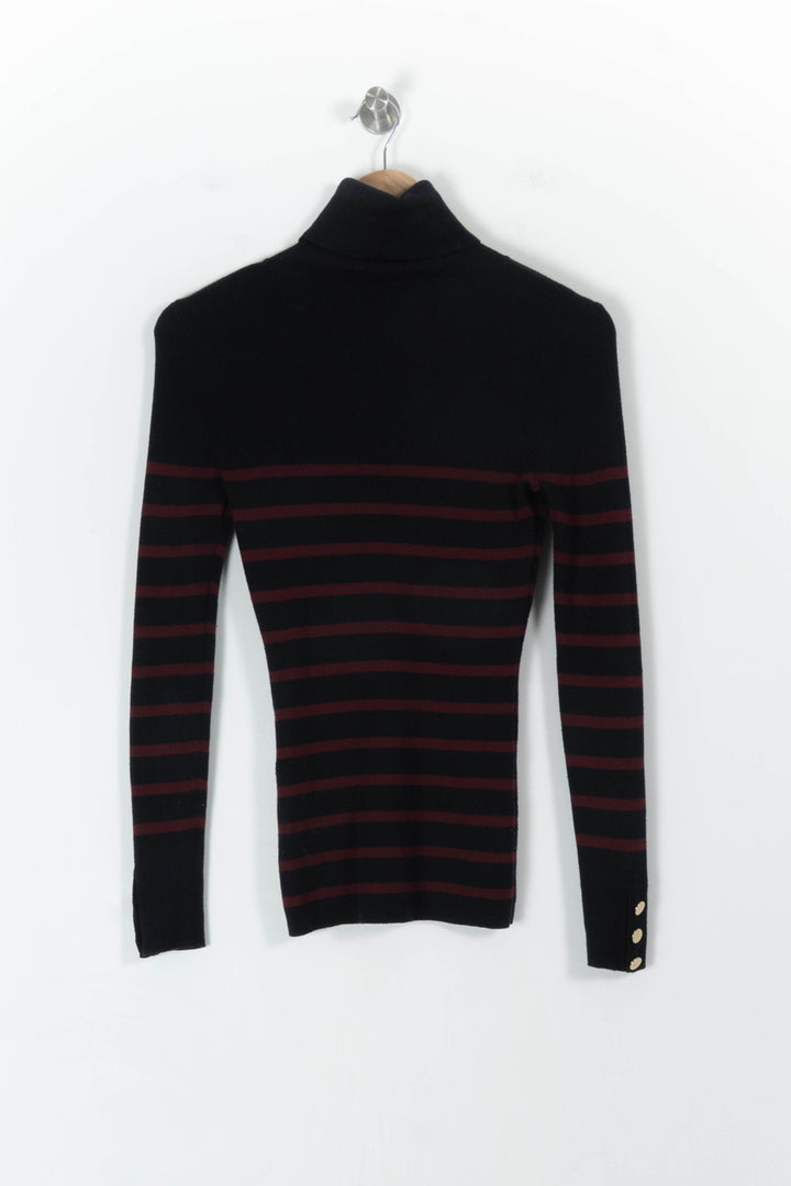 Pull Rayé Noir et Bordeaux - Taille S/36 de la marque Vanessa Bruno | PARAD75374 - Vendu par Paradigme - Image 4