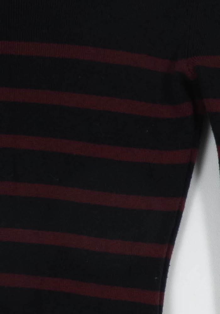 Pull Rayé Noir et Bordeaux - Taille S/36 de la marque Vanessa Bruno | PARAD75374 - Vendu par Paradigme - Image 3