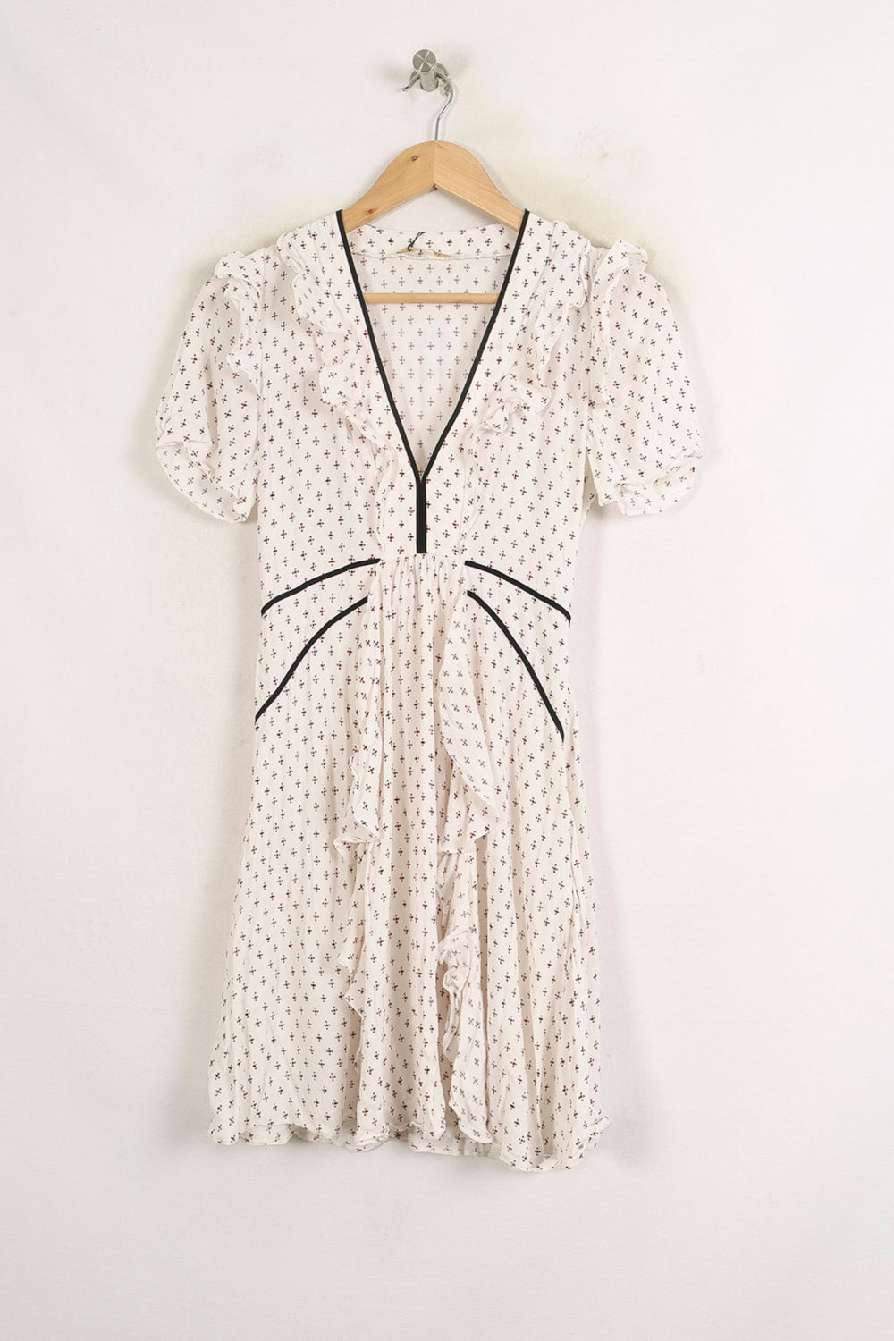Robe Midi Blanche et Noire - Taille S/36 de la marque Maje | PARAD75376 - Vendu par Paradigme - Image 2